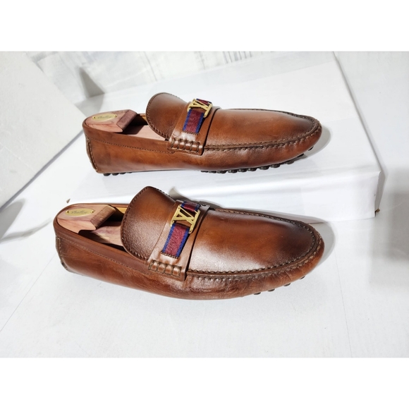 Louis Vuitton Other - LOUIS VUITTON Smooth Calfskin Hockenheim Moccasin Loafers 11 Brown